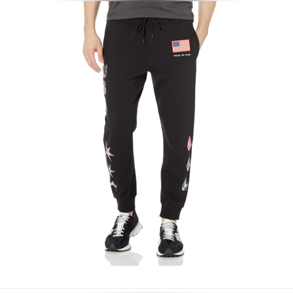 Volcom USST Iconic USA Stone Fleece Jogger S
